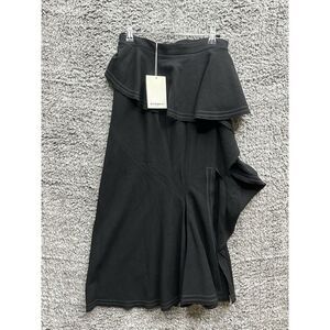Givenchy Ruffled Mid-length‎ Skirt Black Size 4 US NWT